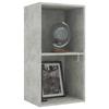 Bibliothèque - vidaXL - 2 niveaux - Gris béton - 40x30x76,5 cm - Bois aggloméré