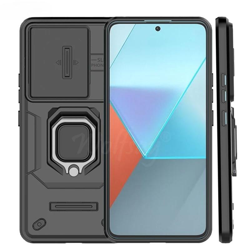 Shockproof Case For Xiaomi Poco X6 5G Case For Poco X6 F6 M6 Pro Bumper Magnetic Cover For Poco X6 5G Push Window Case 6.67 inch