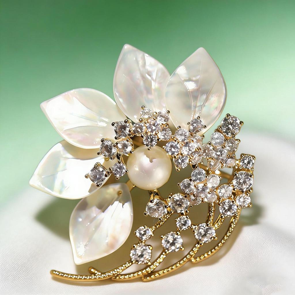 Bo Xin Yun Luxury Pearl Flower Brooch - Exquisite Elegant Corsage & Gift