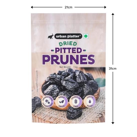 Urban Platter Pitted California Prunes, 1 Kg | Dried Plums | Source of Fiber | No Added Sugar
