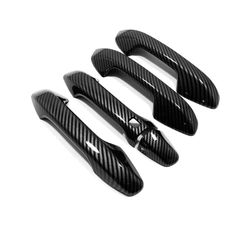 For Kia Seltos     ABS Carbon Chrome Car Side Door Handle Decoration Cover door bowl  Exterior Accessories