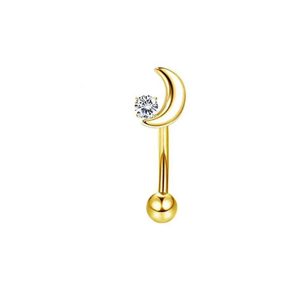 1Pc 16G Curved Barbell Piercing Jewelry for Eyebrow Lip Daith Tragus Helix Rook Cartilage Earring