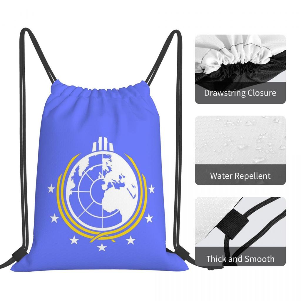 Into Hell Liberty Diving Earth For Super Backpacks Casual Drawstring Bags Sports Bag Book Bags for Man Woman School