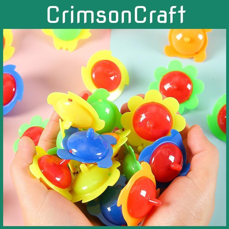 Traditional Spinning Top Toy With Two Tone Lace Design For Childrens Gift