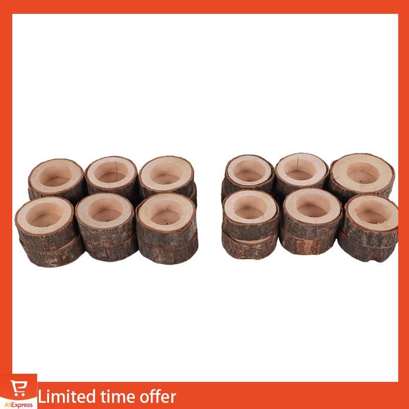 Fresh 24Pcs Wooden Candle Holder,Votive Tealight Holder For Wedding Party For Table,Birthday Christmas Party Home Decor