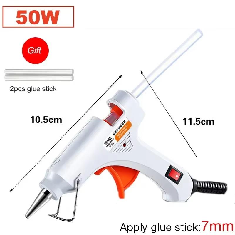 

50/70 Вт Пистолет для горячего клея с клеевыми стержнями 7 мм Мини Промышленные пистолеты Температура нагрева Термоэлектрический Инструмент для ремонта