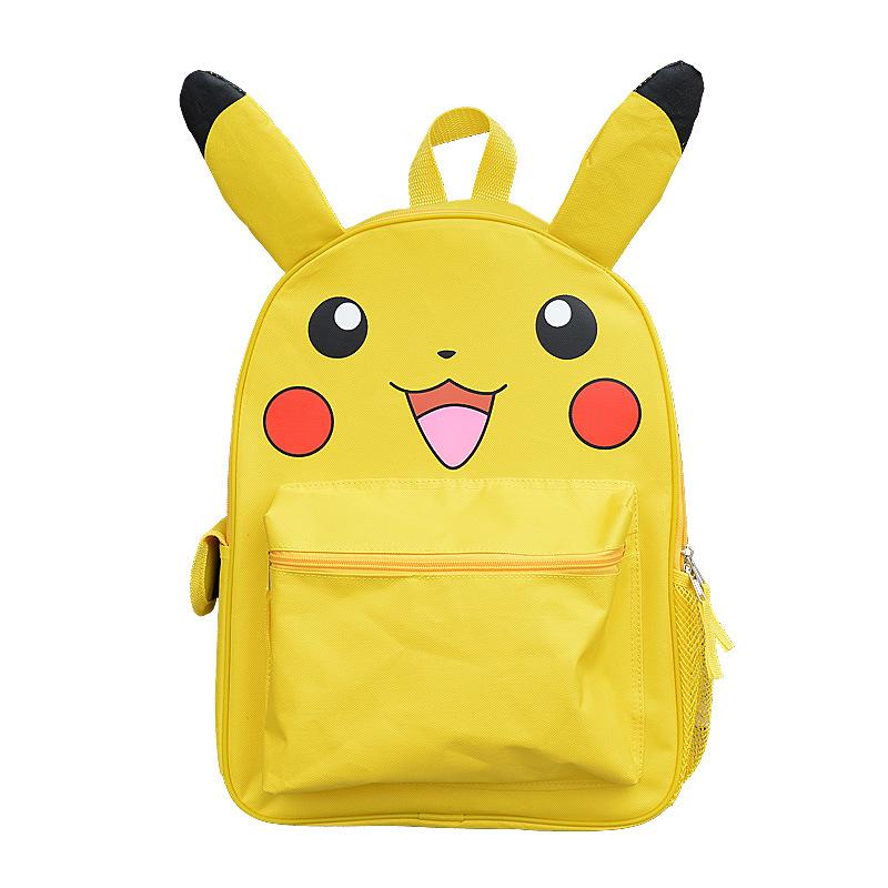 Pokemon Pikachu Yellow Backpack for Boys Girls Students School Bag Anime Pocket Monster Kids Bookbag Lightweight Durable