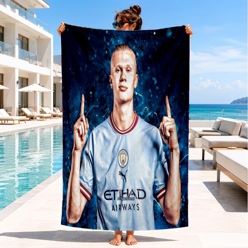 Haaland Beach Towel, Quick-drying, Easy To Care For, Suitable for Both Fitness and Beach Vacations,Sports Essential