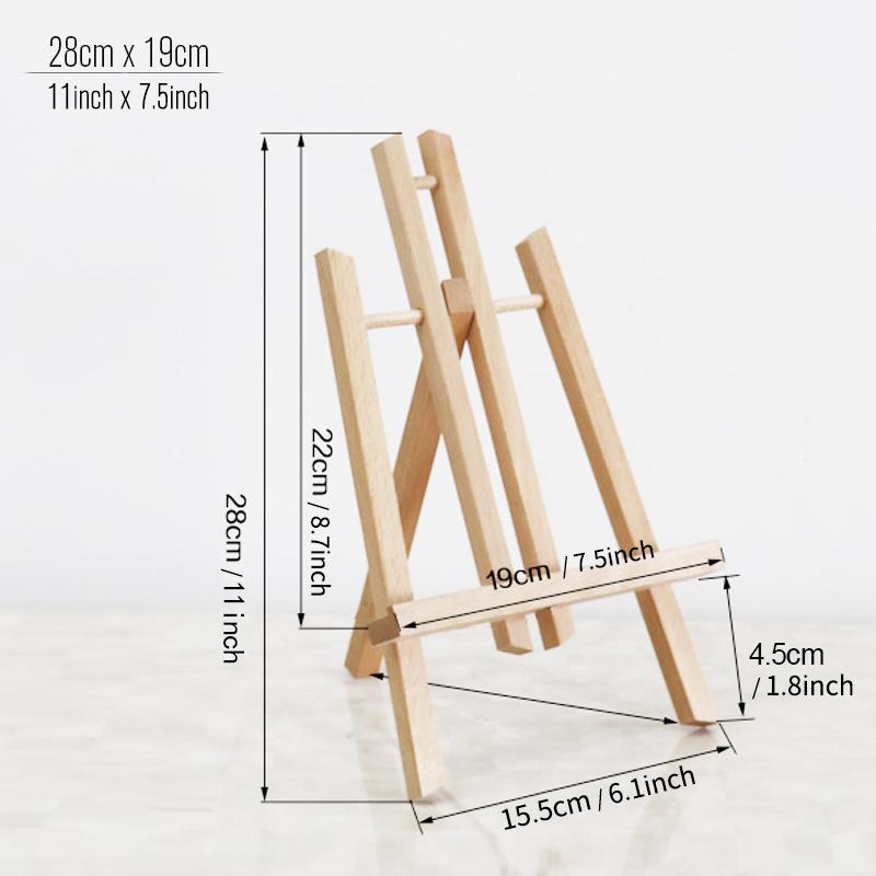 Wooden Trapezoidal Easel, Portable Foldable Display Bracket On The Desktop, Painting Party Easel, Used For Painting Art Display
