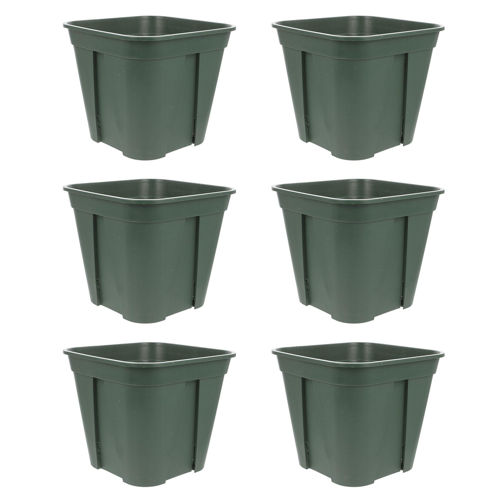 Nursery Pots for Plants Root Control Gardening Container Breathable Green Plastic 15X12.8CM