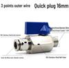 Pneumatic 304 Stainless Steel Ball Valve with Manual Male Thread Air Tube Connector