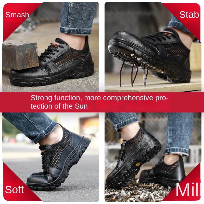 Anti-smashing and Anti-piercing Labor Insurance Shoes, Durable Steel Baotou Construction Site Protective Steel Plate Work Shoes
