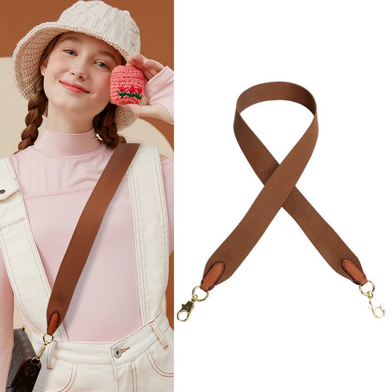Evelyne Cotton Canvas & Cowhide Leather Crossbody Bag Strap