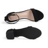 Available Plus-Size Women's High-End European & American Block Heel Sandals: Single Strap, Comfortable for Outdoor Wear.