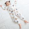 Pigiama a gamba divisa per bambini Autunno Inverno Tutina in flanella per neonati Sacco a pelo per neonati e bambini Tuta