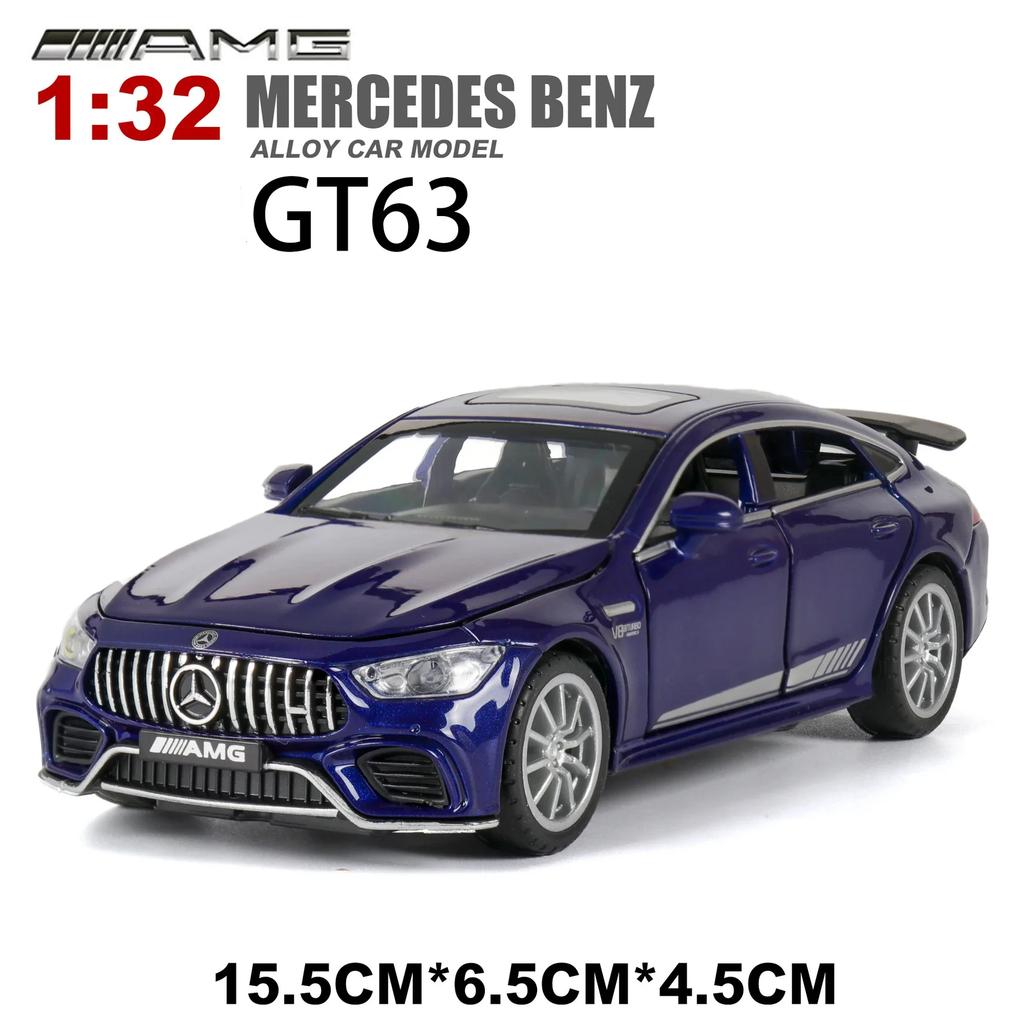 1:32 Mercedes-Benz AMG GT63 Sports Car Alloy Diecast Car Model High Simulation Miniature Model Sound Light Toys Gift A81