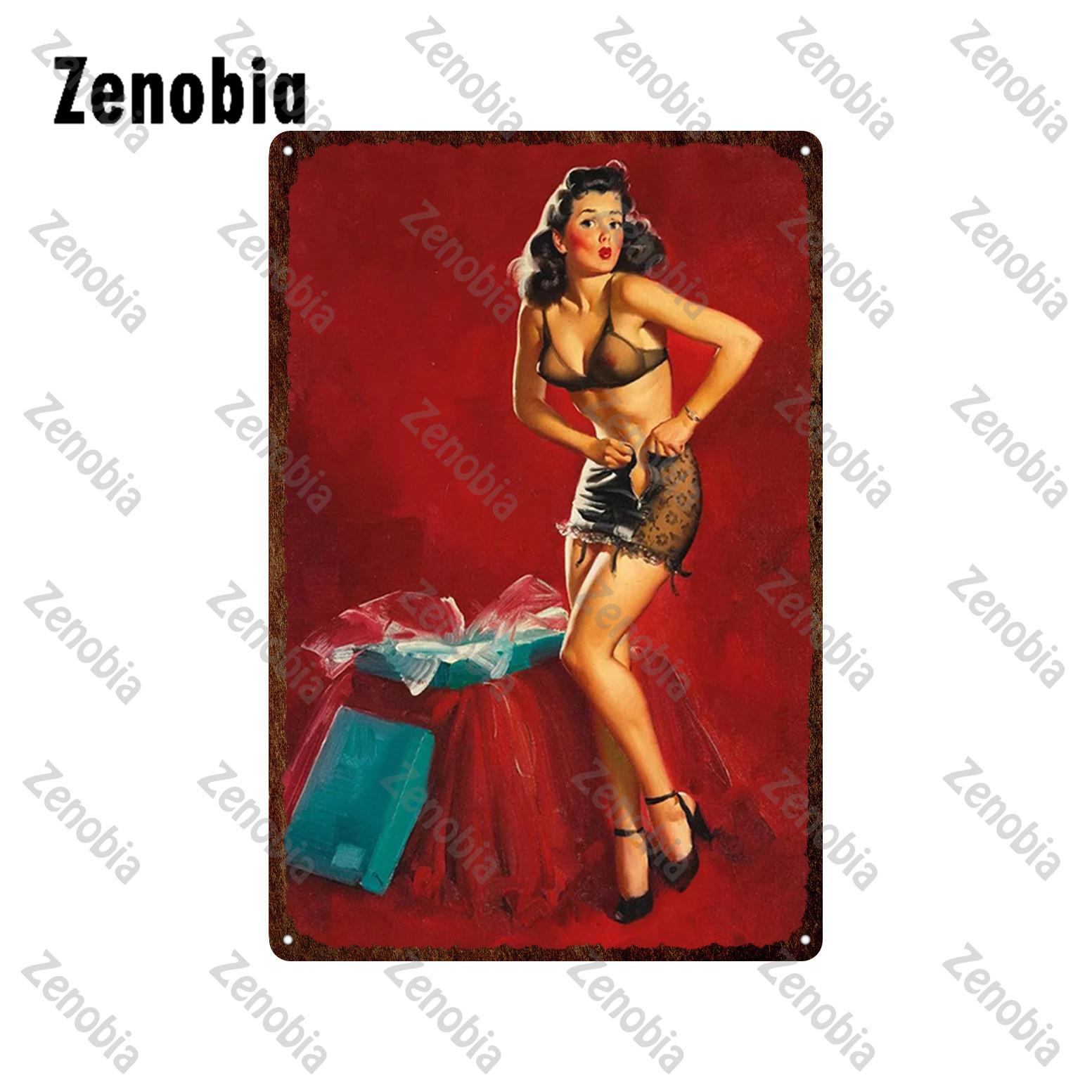 

Дональд Раст Pin-Up Girls Металлический Плакат Ванная Ретро Pin-Up Art Сексуальная Женщина Металлическая Вывеска Жестяная Вывеска Декоративная Тарелка Ретро Табличка 20x30cm