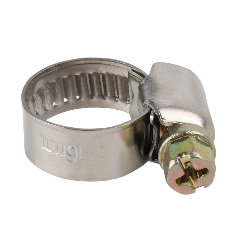 German-style Stainless Steel Hose Clamp for Gas, Water, and Oil Pipes - Semi-Steel Screw, Car Heater Clip.