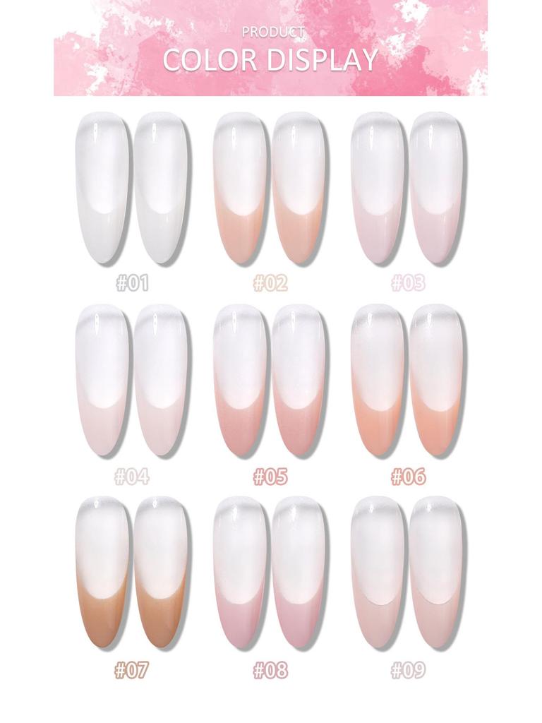 Flower Season Macaron Nine-Grid Pink Glue: High Saturation Colorful Versatile Whitening Solid Glue by HONEY GIRL