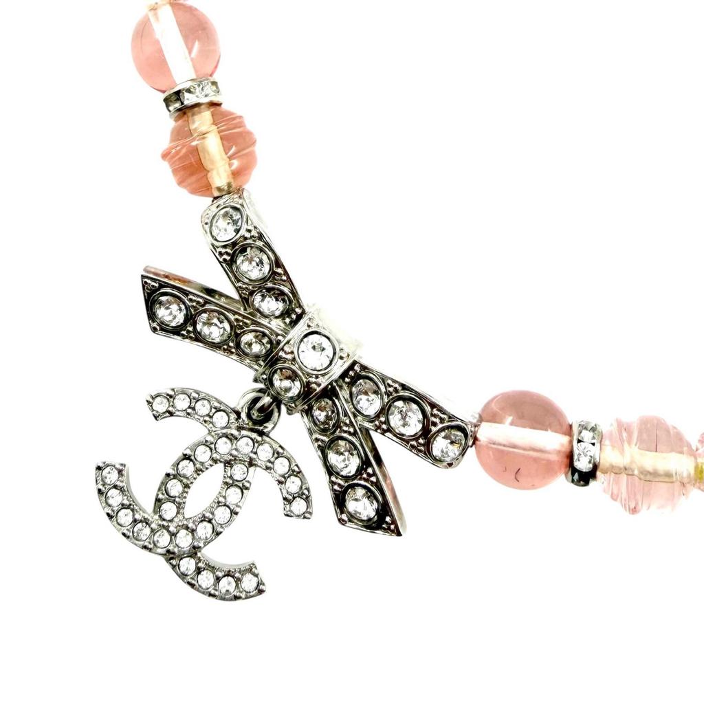 Excellent CHANEL Necklace pink Women B23S Used