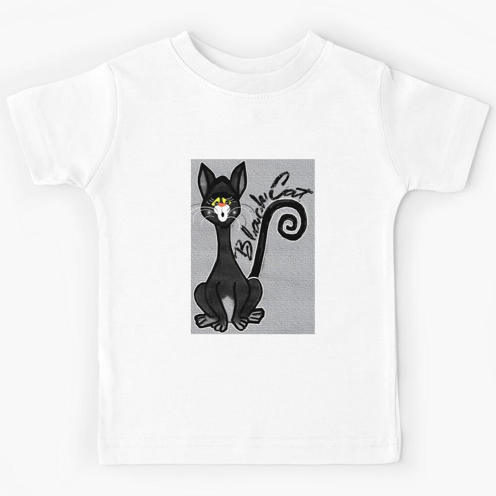 black cat Kids T-Shirt 100
