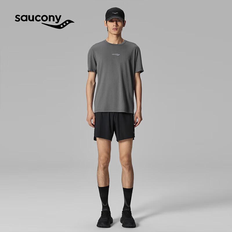 

Saucony Men s Antimicrobial Breathable Round Neck Short Sleeve T-Shirt L