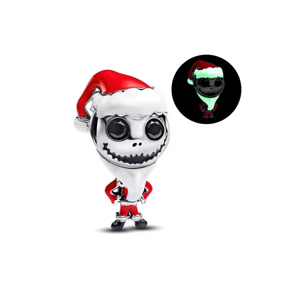 Weihnachtsmann Schneemann Isolationsperle, Kupfer Glückshase Kuh Tier Anhänger Weihnachtsgeschenk Fitdiy Armbänder, Halsketten Geschenke