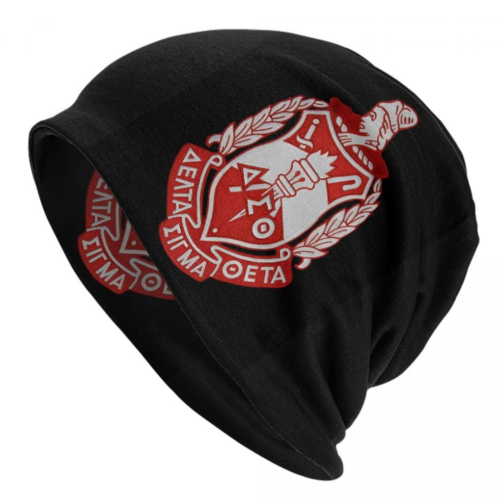 Custom Delta Sigmas Theta Bonnet Hats Street Knitted Hat For Women Unisex Warm Winter Skullies Beanies Caps