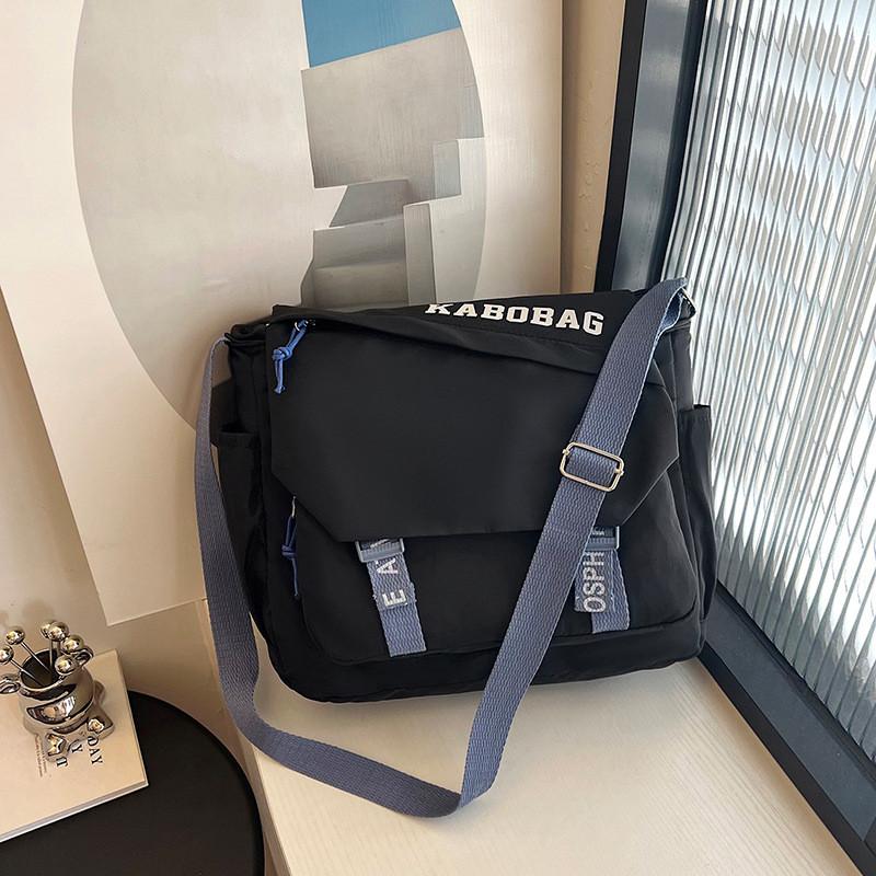 Стильная вместительная холщовая сумка-тоут для женщин Универсальная модная сумка через плечо чёрный