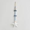 Wooden Starfish Nautical Wall Art Coastal Theme Hanging Wall Decor with Beads And Jute Rope Rustic Beach Room Decor for Living Room Bedroom