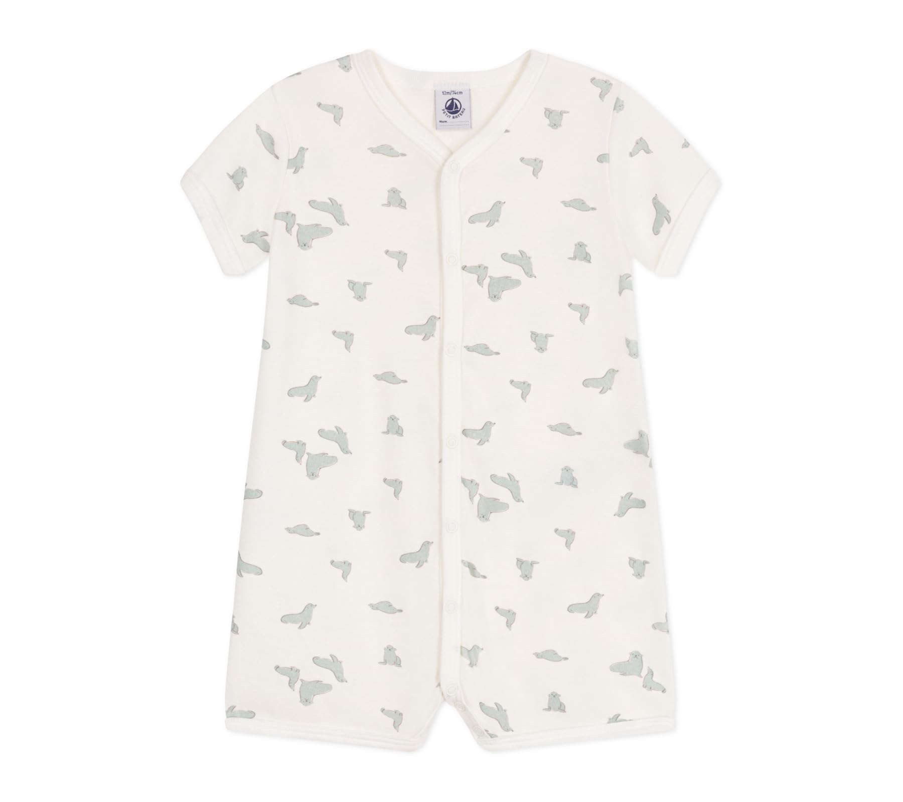

Короткий комбинезон A0D04 6 месяцев 67см [Petit Bateau] Кремовый/Разноцветный