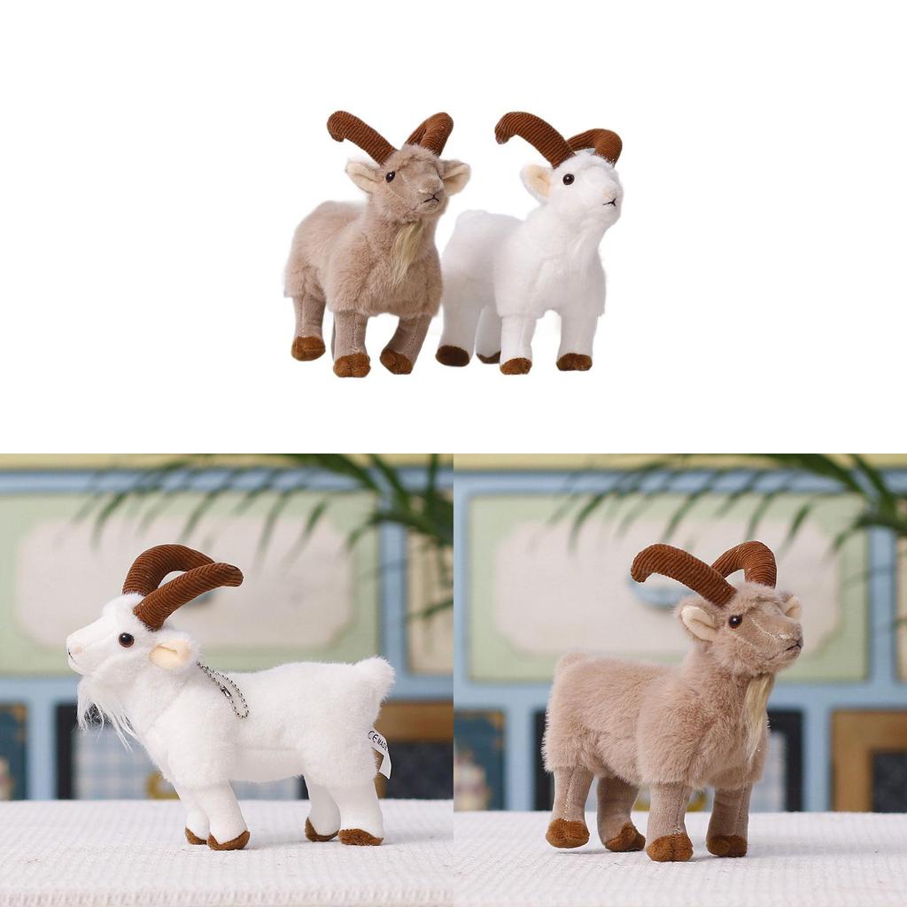 Plush Goat Keychain Cute Animal Bag Charm With Pp Cotton Filling For Kids And Adults