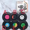 Retro Vinyl Record Non-slip Coaster - Round ABS Plastic Coffee/Tea Cup Mat with Heat Insulation