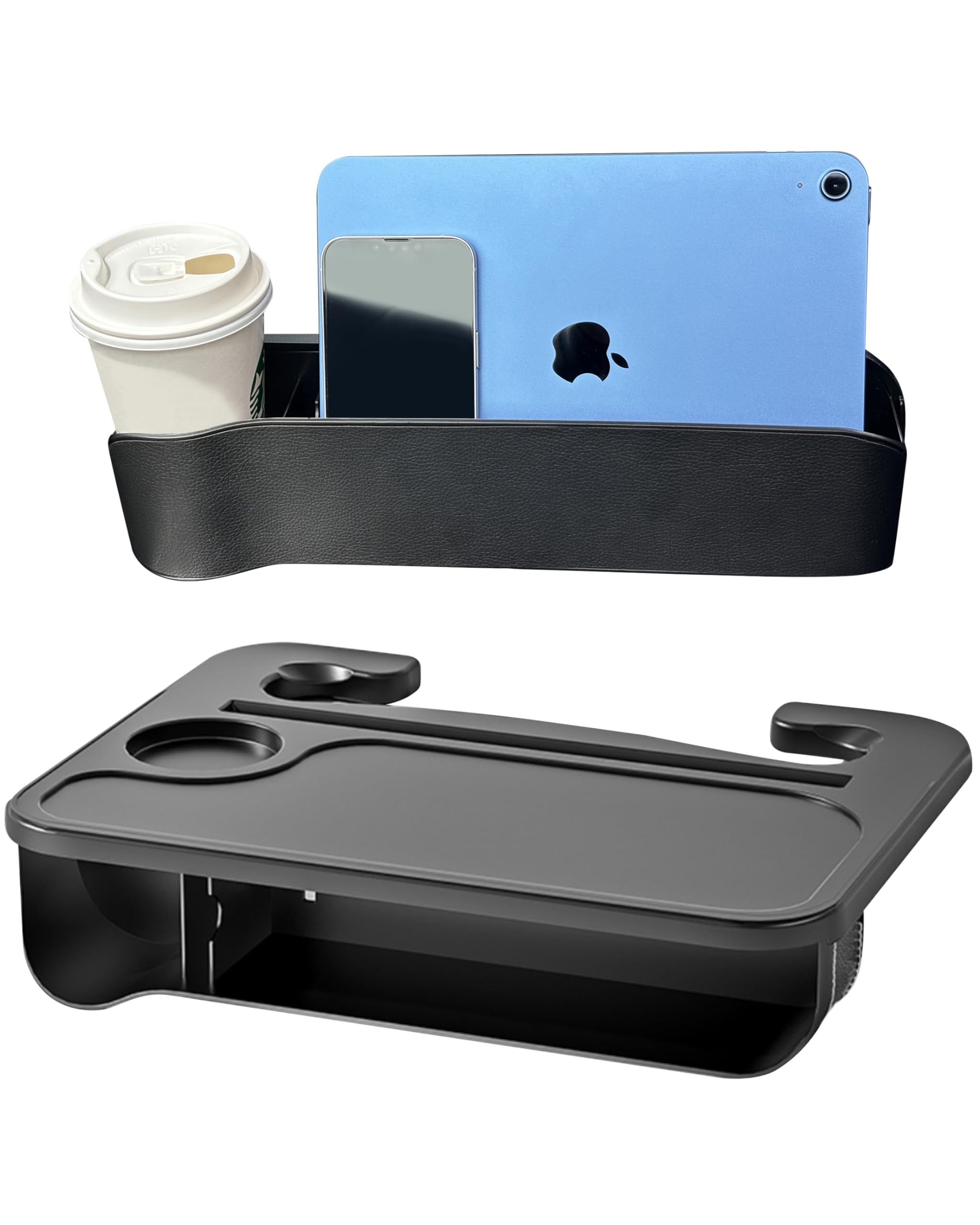 

RiTaLT Car Steering Wheel Drink Car Gap Seatside PC Computer Meal Car Camping Smartphone Tablet Stand Table, Holder, Storage, Pocket, In-Car Stand, чёрный