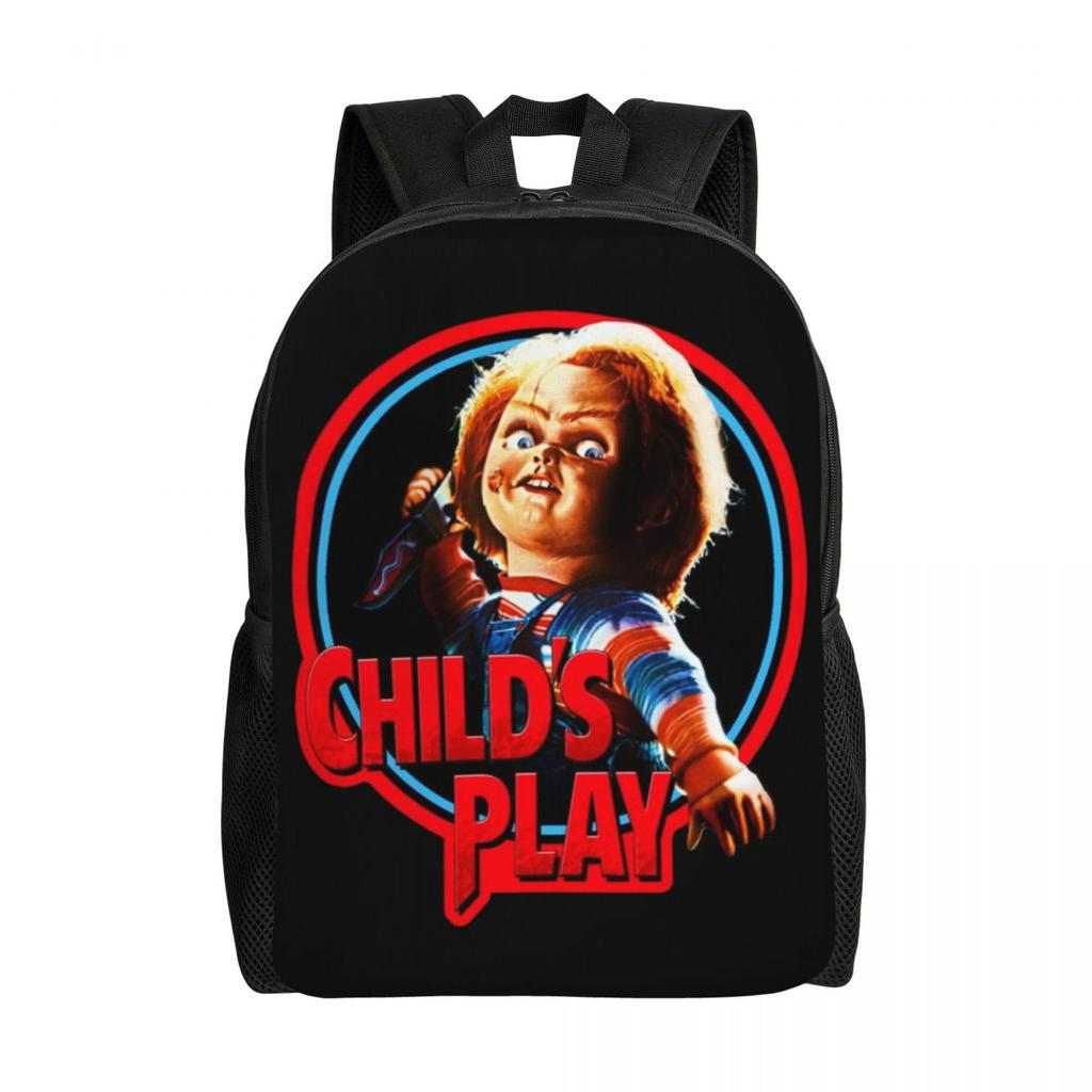 Bride Of Chucky Laptop Rucksack Herren Damen Mode Schultasche für Schüler Studenten Killerpuppe Chucky Taschen