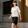 Skechers Breathable Solid Color Pullover Polo Shirt Women Tops L126W029-0074