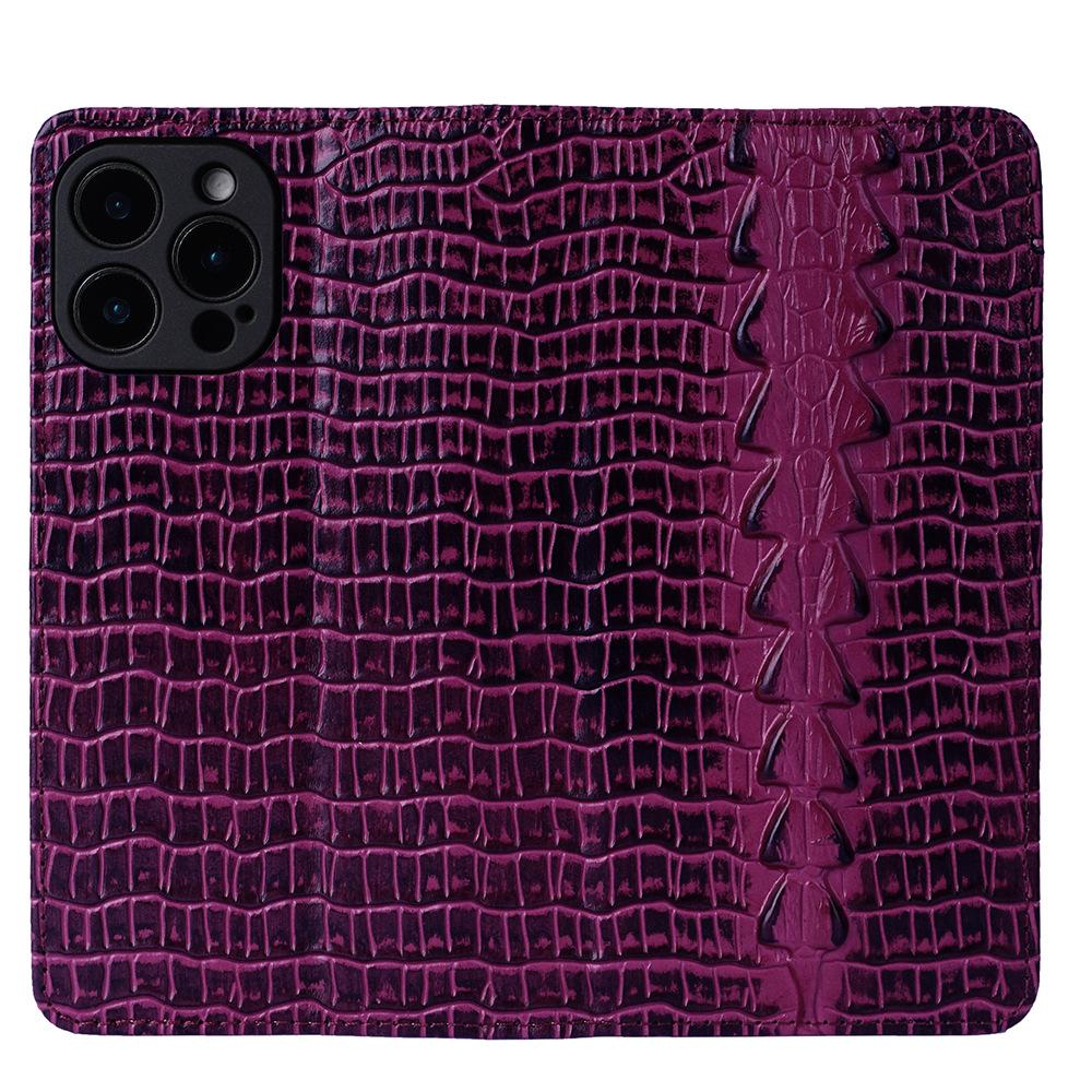 Crocodile Pattern Top Layer Cowhide Flip Wallet Phone Case for Xiaomi Poco C81X Poco X7 Civi 3 Shockproof Protective Cover
