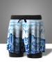 Men's Plus Size Quick-Drying Double-Layer Swim Trunks with Anti-Embarrassment Design
