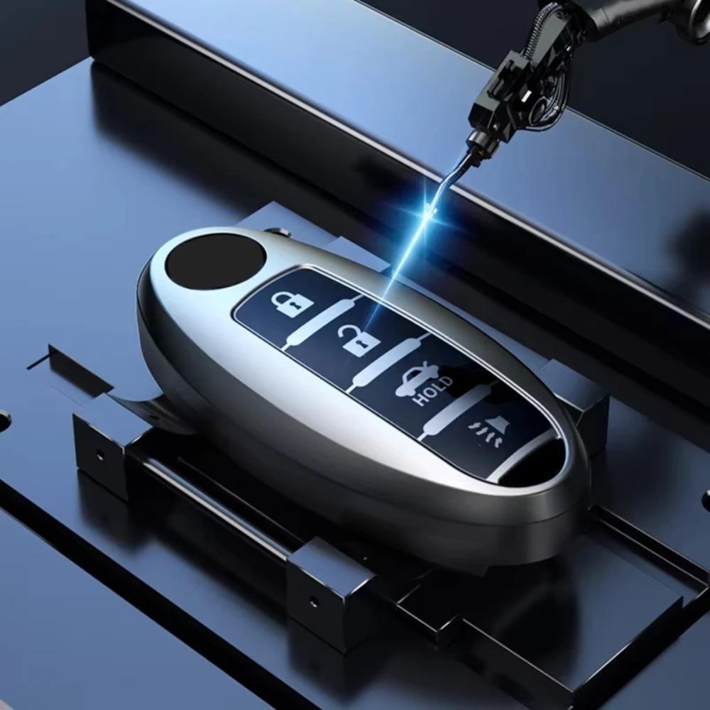 Titanium Gray for Nissan X Trail T32 2020 Rogue Patrol Murano Htrail Maxima 4 Button Remote Car Key Case Cover Holder Accessorie