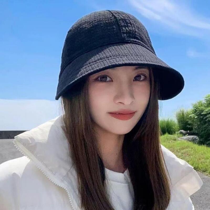 

Kchai 20s Women s String Bucket Hat Waffle Hat Pattern black
