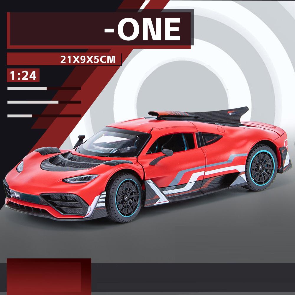 

1/24 Scale Alloy Car Model ONE Sports Car Metal Diecast Toy Vehicles Simulation Sound & Light Toy for Children Gift Collectibles красный