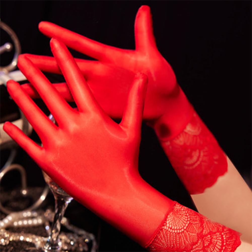 Gloves Seamless Sexy Tight Stocking Gloves Transparent