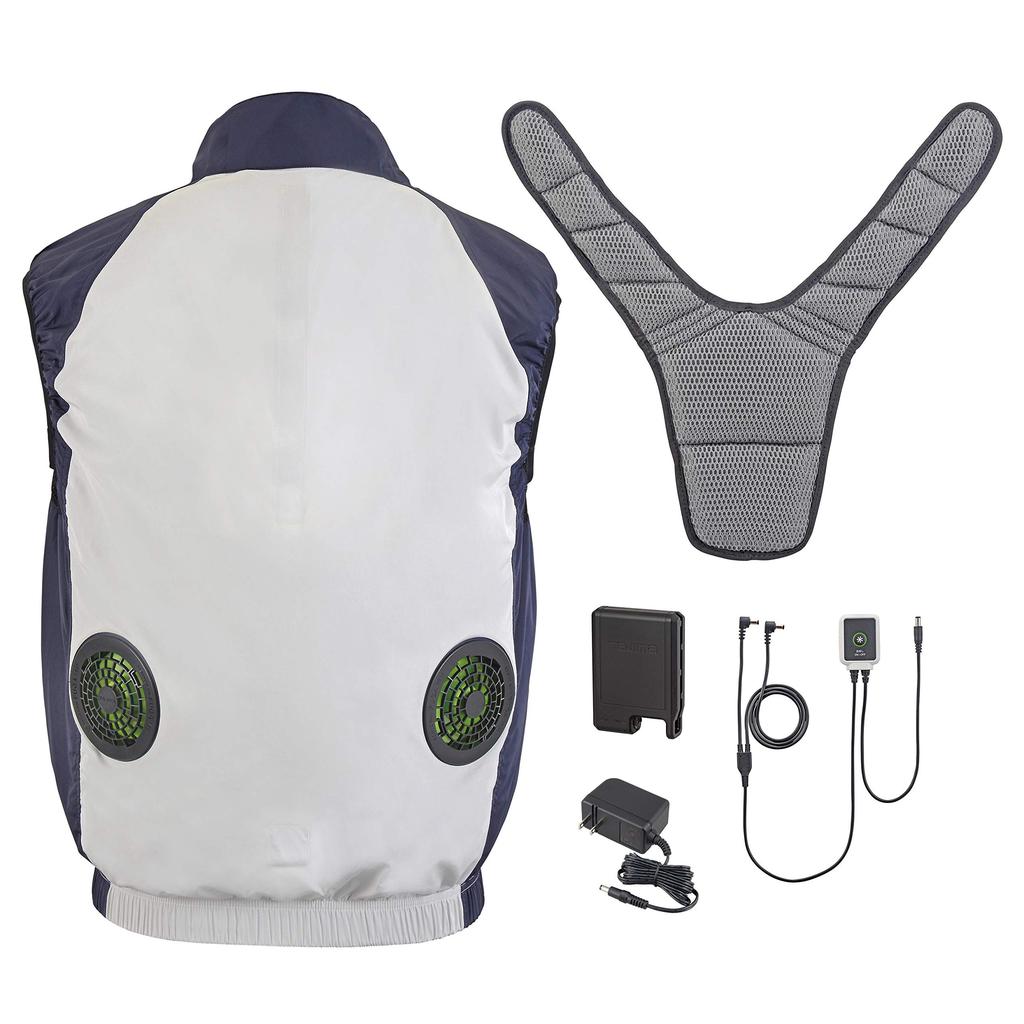 Tajima Cool Fan 3D Mesh for Lasts for Approximately 9 Hours On High Includes Inner Size 3L Vest Breathable, Ultra-Three-Dimensional All-Day Use,