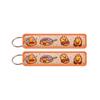 Anime Movie Embroidery Key Fobs White Dragon Key Tags Keychains for Motorcycles Cars Keyring Cosplay Accessories Fans Gifts