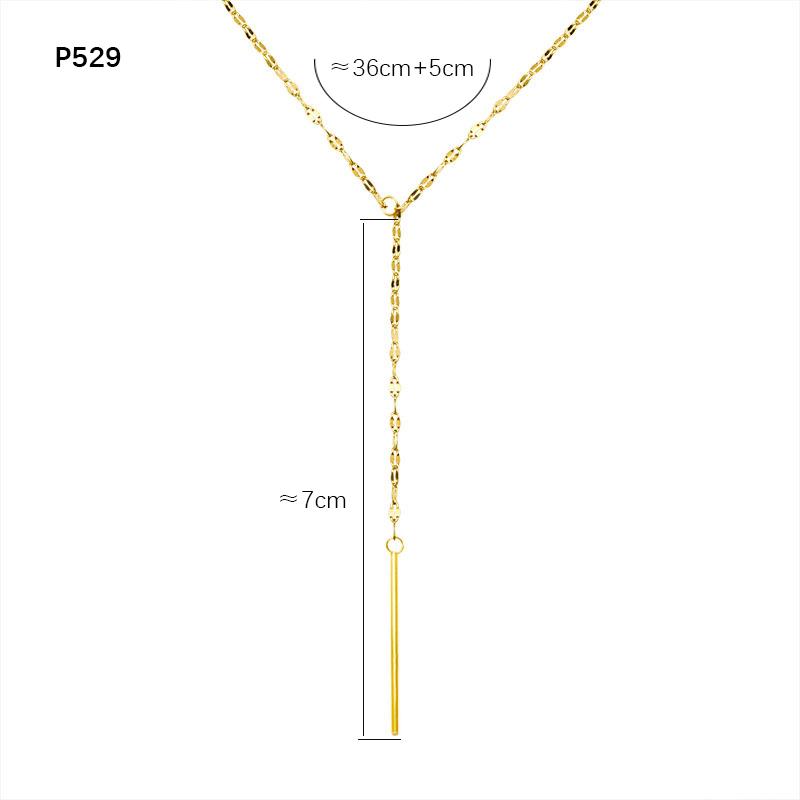 Multi Models Long Tassel Necklaces In Stainless Steel With 18k Gold Plated Waterproof Non Tarnish Chains Necklace For Women