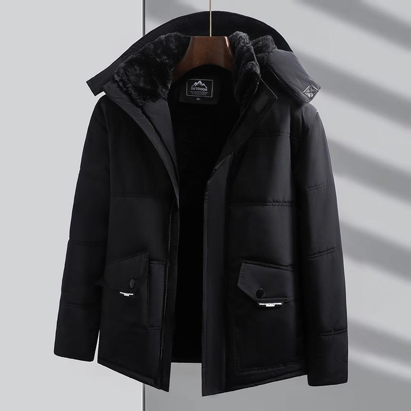 

Пальто з товстим вельветом та теплою бавовняною курткою для чоловіків, з капюшоном, з товстим вельветом та бавовняною курткою L