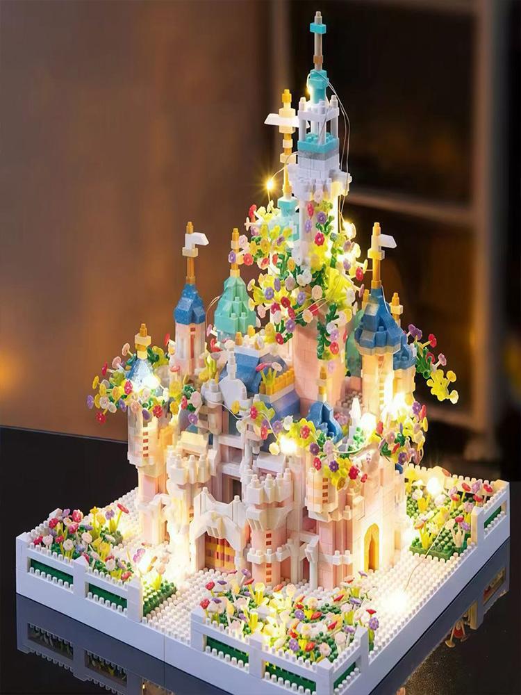 

1120-Piece Castle Garden Building Model - Difficult 3D Puzzle, Abs Resin, Perfect Holiday and Birthday Gift