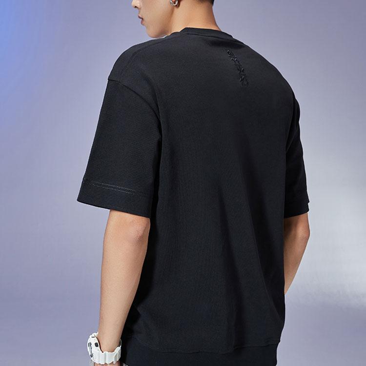 Li Ning Sportlife T Shirts Men's Black Crew Neck Moderate Other AHSR887-3
