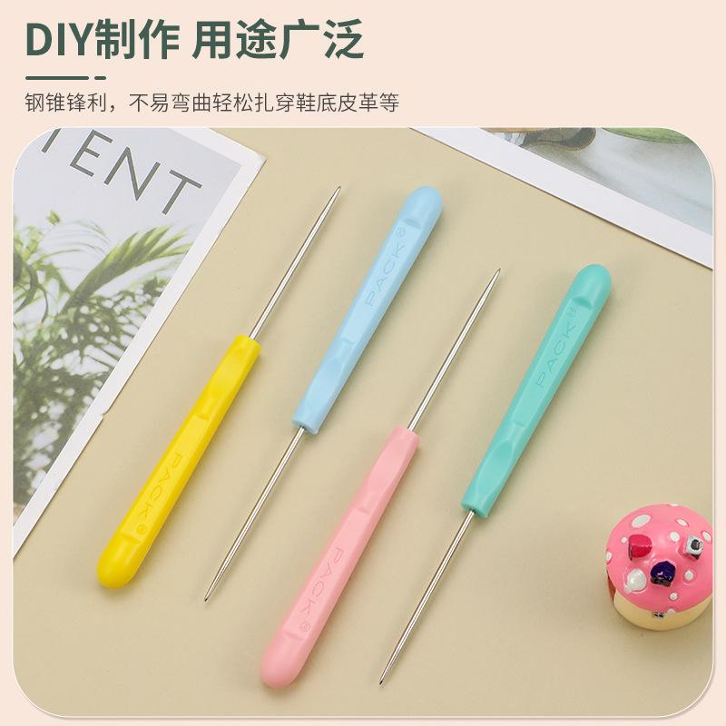 Stainless Steel Crochet Hooks Storage Bag Yarn Weave Knitting Needle DIY Weaving Craft Tool Leather Perforation Sewing Accessory