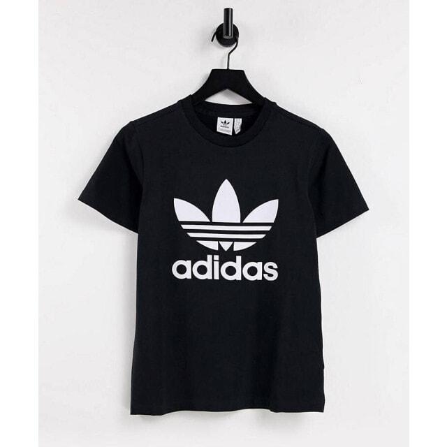 

adidas Originals large trefoil t-shirt in black